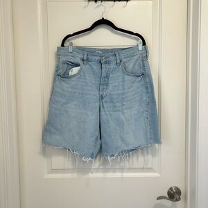 Old Navy Light Blue Mid Ride Jean Shorts